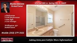 2 bedroom + Den-Office 2 ba Villa for sale in active adult community in Spring Hill Florid