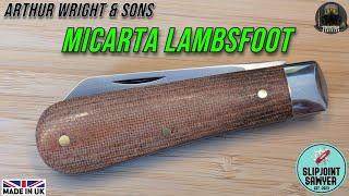 Arthur Wright & Sons Lambsfoot Micarta Pocket Knife Twisted Assisted Exclusive