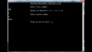 How to Create Calculator with Console Application in C#