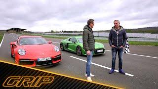 Duell der Allrad-Supersportler - Porsche 911 Turbo vs. Audi R8 V10 | GRIP