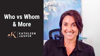 Praxis Core Grammar |Who vs Whom | Kathleen Jasper