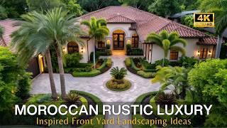 Rustic to Luxurious: Moroccan-Inspired Mediterranean Homes with Inspired Frontyard Landscaping Ideas