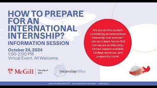 How to Prepare for an International Internship Information Session