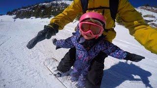 Tandem Snowboarding Friends