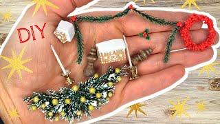 EASY miniature Christmas Decor made from weird stuff 