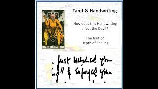 The Devil & Depth of Feeling: Tarot & Handwriting (Graphology) #shorts