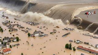 Dam collapses 100 meters in Italy! Worst flooding in Ravenna, helicopter evacuation