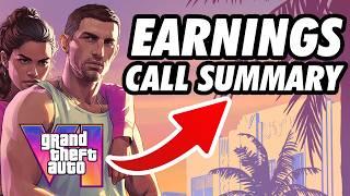 GTA 6: Take 2 Earnings Call Summary