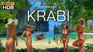  4K HDR | Walking Krabi Thailand The World's Most Beautiful Place 2024 - With Captions