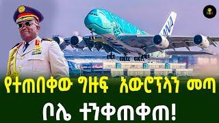 በጉጉት የተጠበቀው ግዙፍ  አውሮፕላን መጣ ቦሌ ተንቀጠቀጠች!