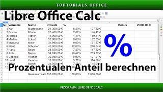 Prozentualen Anteil berechnen (LibreOffice Calc)