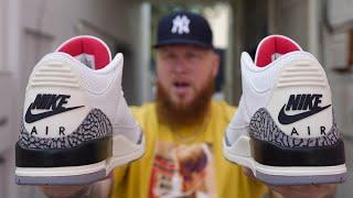 ARE THE JORDAN 3 WHITE CEMENT REIMAGINED SNEAKERS WORTH THE HYPE?! (Early In Hand & On Feet Review)