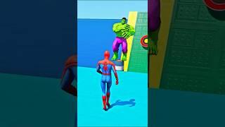 GTA 5 Crazy Water Ragdolls | Spider-Man vs Hulk Jumps / Fails ep.205 #shorts