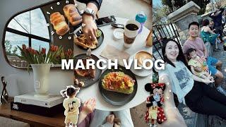 MARCH VLOG｜newport咖啡店️ 好吃的甜甜圈｜一拖一日常｜迪士尼打卡