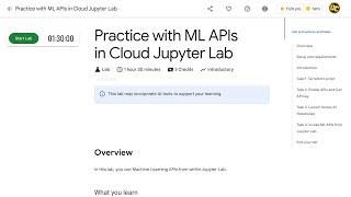 Practice with ML APIs in Cloud Jupyter Lab