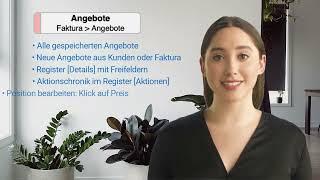 Video-Kurztutorial zu Faktura - Angebote