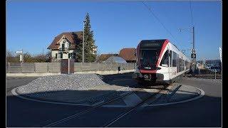 Roundabout rail crossing, Kreisverkehr Bahnübergang Hallwil