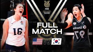  USA vs  KOR - Paris 2024 Olympic Qualification Tournament | Full Match - Volleyball