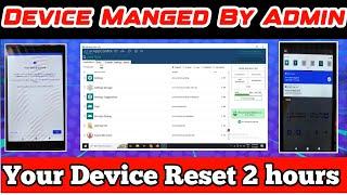 your device will automatically reset in 2 hours | your device at work | it admin problem | it admin