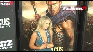 Anna Hutchinson arrives at Spartacus - War of the Damned U.S Premiere screening