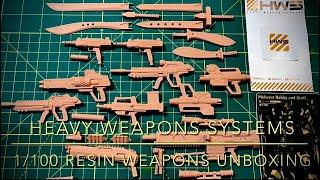 Gundam Heavy Weapon Systems 1/100 Resin weapons kits #unboxing #gundam #gunpla #resinmodelkit