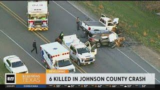 6 dead, 3 injured in Johnson County wreck