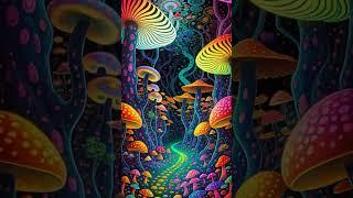 Mushroom Forest Melting #trippy #psychedelicart #psychedelicvisuals