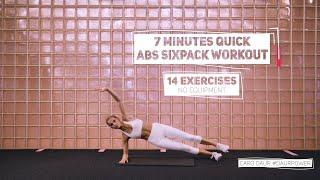 7 MINUTES ABS SIXPACK WORKOUT | no equipment | Caro Daur #DAURPOWER