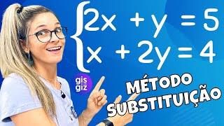 SISTEMA DE EQUAÇÕES do 1º grau | Método da SUBSTITUIÇÃO | Matemática Básica \Prof. Gis/