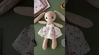Handmade Plush Bunny  #shorts #sewingprojects