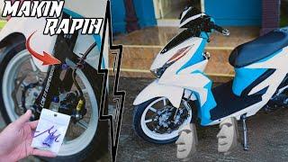 GANTI BREKET SELANG REM TITANIUM + PASANG BAUT TITANIUM DISC KALIPER DI BEAT DELUXE 2020