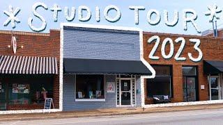 STUDIO TOUR 2023 // Artist Space, Gallery, & Classroom - Entertainment District, Thomaston, Georgia