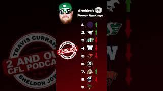 Sheldon updates his #CFL power rankings heading into Week 3! #footballshorts
