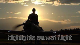 highlights Messerschmitt M23C sunset flight