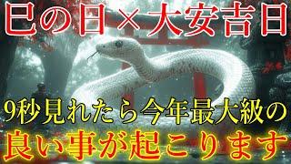 【巳の日×大安吉日】無理でも9秒見て下さい。今年最大級の良い事が起こります！皆様が日々感謝に溢れて暮らせるよう祈りのエネルギー　金運上昇・浄化・厄払い　【12月19日(木)大開運祈願】