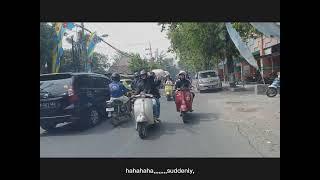 ride on a vespa very happy and try it..#vespa#scooteristindonesia#travelvlog#riding