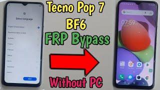 Tecno POP 7 Frp Bypass Unlock Google Account Lock Without PC