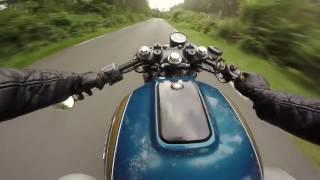 Honda CB550 Cafe Racer Ride - HD Helmet Cam