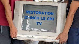  Genius Electrician Restoration Good Friend's Old 21-inch LG CRT TV That Was Left in a Rubbish Pile