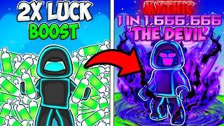 Using 1,000 Of The Best Potion To Roll The Rarest Auras In Roblox Anime Slots