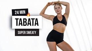 24 MIN SUPER SWEATY TABATA HIIT - Full Body Home Workout - No Equipment, With Tabata Songs