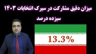 میزان دقیق مشارکت در سیرک انتخابات 1403سیزده درصد