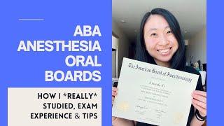 ANESTHESIA ORAL BOARDS [ABA APPLIED EXAM]: how I *really* studied, my Zoom exam experience & tips