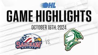 OHL Highlights: Saginaw Spirit @ London Knights Oct. 18, 2024