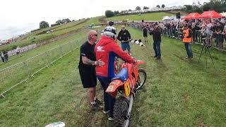 David Thorpe and Graham Noyce riding FACTORY HONDAS at Farleigh castle 2024