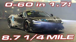 WORLD RECORD MCLAREN AT TX2K * 0-60 MPH in 1.7 Seconds * 8.7 1/4 Mile vs 1,400HP Sheepey Race R8