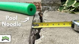 How To Fix A Large Crack In A Concrete Sidewalk | Surprising Results!