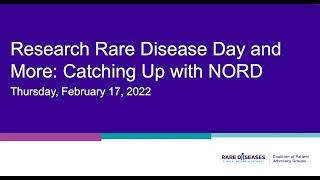 CPAG Webinar: Research, Rare Disease Day & More: Catching Up with NORD