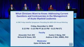 Addressing Current Questions and Controversies in the Management of Acute Myeloid Leukemia