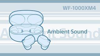 WF-1000XM4 How to use the noise cancelling